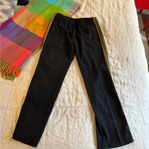 Zadig & Voltaire Black Pants with Olive Side Stripe